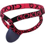 BENFLK Erkekler için seksi sırtı açık Jockstrap tanga iç çamaşırı kapsül külot eşcinseller için G-String tanga torbalı, Mor, XXL