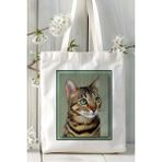 Bengal Kedi Baskılı Bez Çanta Omuz Çantası Kişiye Özel Model 11