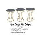 Bengi Ankara Mobilya BRC Kum Saati 13395 Model Zigon Düz Siyah Desen Metal Gold Renk Kaplama El Yapım