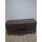 Bengi Ankara Mobilya Tv Sehpa St 90567 Pencere Model Ahşap Kayın Aslan Ayak Ceviz Renk 125 cm El Yapım