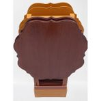 Bengi Ankara Mobilya Zigon Çanta 90085 Sehpa Yonca Model Ahşap Mdf Ceviz Ve Hardal Renk Uyum El Yapım
