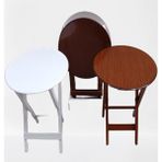 Bengi Ankara Mobilya Zigon Çanta 90134 Sehpa Oval Dörtlü Model Ahşap Mdf Beyaz Ve Ceviz Uyum El Yapım