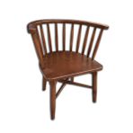 Bengi Ticaret 12560 Parlak Ceviz Kayın Retro Bambu Ayak Sandalye