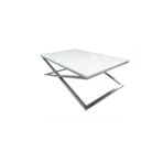 Bengi Ticaret 18116 X Çapraz Metal Nikelaj Ayak Parlak Lake Tabla El Yapım Orta Sehpa