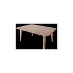Bengi Ticaret 18523 Retro Model Ahşap Kayın Ayak Mdf Ham Soft Çizgi Tabla El Yapım Orta Sehpa