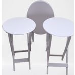 Bengi Ticaret 90136 Oval Model Ahşap El Yapımı Parlak Beyaz Renk Zigon Sehpa