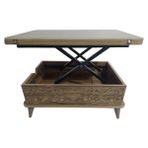 Bengi Ticaret Akıllı Sihirli Sehpa Fonksiyonel Hem Masa Hem Orta Sehpa Hard Suntalem Koyu Ceviz Renk El Yapım - farklı renk