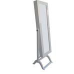 Bengi Ticaret Ayna 18080 Takı Dolap Boy Ahşap Beyaz lake Nature MDF İçinde Aksesuar El Yapım