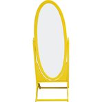 Bengi Ticaret Ayna Oval 17969 Model Ahşap Kayın Ve MDF Parlak SARI Lake flotal Ayna El Yapım