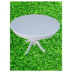 Bengi Ticaret Baba Ihlamur Ağacı Ayak Açılır Masa 120 cm Ahşap Mdf Parlak Beyaz Lake Ahşap Kutuda Sevk El Yapım - 120 x 78 x 120 cm