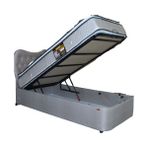 Bengi Ticaret Baza Yatak Başlık Standart Silin Model Metal Fırın Boya 100*200 Pedli Ortopedik Yatak El Yapım - 100 x 200 cm - Açık Kahverengi - Beyaz
