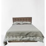 Bengi Ticaret Bengi Yatak Örtüsü Zümrüt Çift Kişilik Dantelli Kapuçino %80 Pamuk El Yapım - Kahverengi - 180 x 240 cm