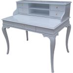 Bengi Ticaret Çalışma Masa Klasik Model Kayın Aslan Ayak Parlak Beyaz Lake Boya Porselen Kulp El Yapım - 110*70*77*102