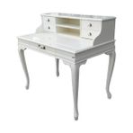 Bengi Ticaret Çalışma Masa Model Kayın Lükens Aslan Ayak Parlak Beyaz Porselen Kulp Kutuda Sevk El Yapım - 110 x 70 x 75 cm