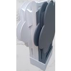 Bengi Ticaret Çanta Zigon 90112 Papatya sehpa Model Ahşap Mdf Beyaz ve Gri Renk Uyum El Yapım