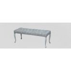 Bengi Ticaret Dizayn Benc Puf Model Kayın Ince Torna Ayak Kaliteli Kumaş Kapitone Döşem Elyapım - 80x38x40 - Gri