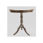 BENGİ TİCARET Fiskos Sehpa Eko 90501 Baba 3 Ayak 60cm Hareketli Mdf Tabla Parlak Gold El Yapm