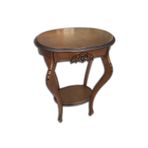 Bengi Ticaret Fiskos Sehpa Oyma Model Parlak Kaplama MDF tabla Kayın ayak Parlak Ceviz 13711