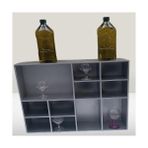 Bengi Ticaret Hobi ADN Dekoratif 90352 Kupa Raf Model Ahşap MDF Gümüş Gri Renk El Yapım