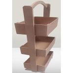Bengi Ticaret Hobi ERDL 90304 Raf Terek 3 LÜ Geniş İç Hacimli CNC Kesim Ahşap MDF HAM El Yapım - Ahşap Rengi - 3lü