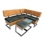 Bengi Ticaret Köşe 13834Takım Mutfak C Loca Model Metal Çelik Nikelaj Kalite Kumaş Döşeme 7Otrm