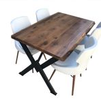 Bengi Ticaret Masa 13841 X Ayak KÜTÜK desen Kalınlaştırma Tabla Dökme sünger sandalye Metal