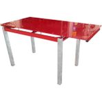Bengi Ticaret Masa Cam Lazer Ypıştırma Metal Transmisyon Çelik Nikelaj Ayak Kırmızı Temper Cam Kutu Sevk El Yapım - 80x120