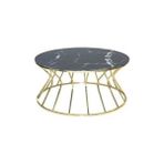 Bengi Ticaret Orta Sehpa Brc Cadde Model Siyah Mermer Temper Cam Metal Transmisyon Gold Renk Kaplama El Yapımı - gol ayak siyah mermer tabla - farklı renkler