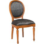 Bengi Ticaret Sandalye 13555 MADALYON Kayın RETRO ayak ceviz Natüre Kumlu Örgü Kumaş El yapım