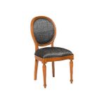 Bengi Ticaret Sandalye Madalyon Model Kayın Ince Torna Retro Ayak Parlak Ceviz Natüre Kumlu Örgü Kumaş El Yapım