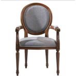 Bengi Ticaret Sandalye ST Zus036 Model Tam Oyma Madalyon Model Gri Kumaş Ortopedik Parlak Ceviz - yemek sandalye