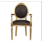 Bengi Ticaret Sandalye ST Zus037 Çizgili Madalyon Model Tam Kolçak Gold Örgü Kumaş Parlak Gold - Gold - Antrasit - yemek odası sandalye