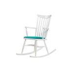 BENGİ TİCARET Sandalye Zus300 Model 90476 Sallanan Beyaz Ahşap Retro Ayak Kutuda Sevk El Yapım