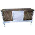 Bengi Ticaret Tv Sehpası Konsol Model Mdf Üzeri Ceviz Model Kaplama Parlak Beyaz ve Ceviz Renk 160 cm El Yapım