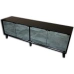 Bengi Ticaret Tv Sehpası Modern Konik Aynalı Parlak Gri Modern Tarz Kayın Torna Retro Ayak 160 cm El Yapım