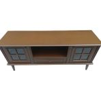 Bengi Ticaret Tv Sehpası Windovs Model Pencere Ahşap Gürgen Retro Ayak Ceviz Renk 150 cm El Yapımı