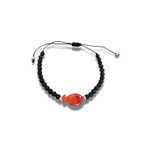 Bengü Accessories Murano Cam Balık Figürlü Oniks Bileklik ( Bolluk Bereket Bilekliği )