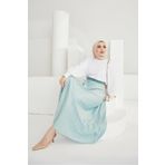benguen 4538 Beli Lastikli Piliseli Etek Mint