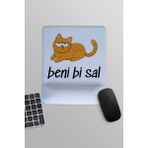 Beni Bi Sal Komik Eğlenceli Baskılı Dikdörtgen Bilek Destekli Mousepad - Beyaz