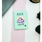 Beni Bi Salın Yeşil Tasarımlı Sert Kapaklı Mini Defter