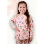 Beniizle Kedi Desenli %100 Pamuk Kız Çocuk Pijama Takım