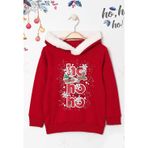 Beniizle Noel Baskılı Yılbaşı Temalı Kapüşonlu 2 İp Şardonlu Çocuk Sweatshirt
