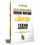 Benim Hocam TYT MSÜ KPSS Sınav Uzmanlarından Türkçe 15x40 Denemeler