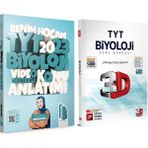 Benim Hocam Yayınları TYT Biyoloji Konu Anlatımı ve 3D Yayınları Soru Bankası Seti 2 Kitap