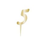 Benim Marifetlerim - 5 Yaş Altın Aynalı Pleksi Pasta Süsü