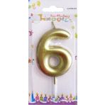 Benim Marifetlerim - 6 Yaş Altın Pasta Mumu
