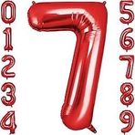 Benim Marifetlerim - 7 Rakamı Kırmızı Folyo Balon 40 inch 90 cm