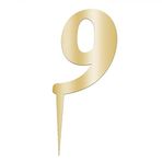Benim Marifetlerim - 9 Rakamı Altın Pleksi Pasta Süsü