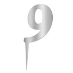 Benim Marifetlerim - 9 Yaş Gümüş Aynalı Pleksi Pasta Süsü