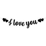 Benim Marifetlerim - Kaligrafi I Love You Siyah Uzar Yazı
